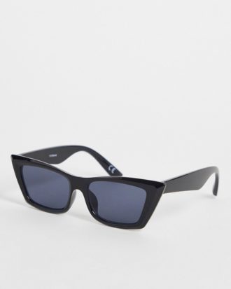 Topshop - Cat-Eye-Sonnenbrille aus Kunststoff in Schwarz