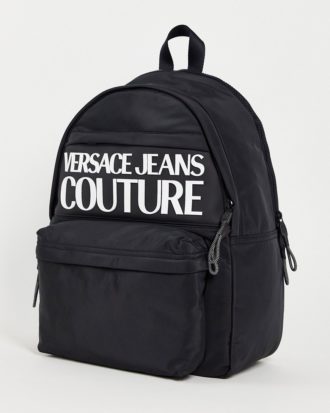 Versace Jeans - Couture - Rucksack mit Logo in Schwarz