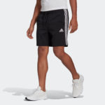 Shorts Fitness Aeroready Baumwolle gerade mit Tasche Herren schwarz