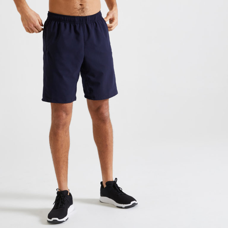 Shorts Fitnesstraining Essential atmungsaktiv Reissverschlusstaschen Herren navy