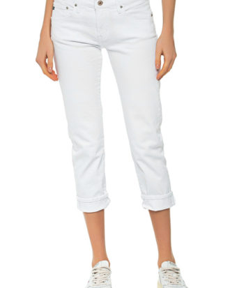 Ex Boyfriend Slouchy Slim White