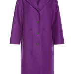 Great Coat Pressed Wool Purple