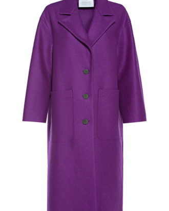 Great Coat Pressed Wool Purple