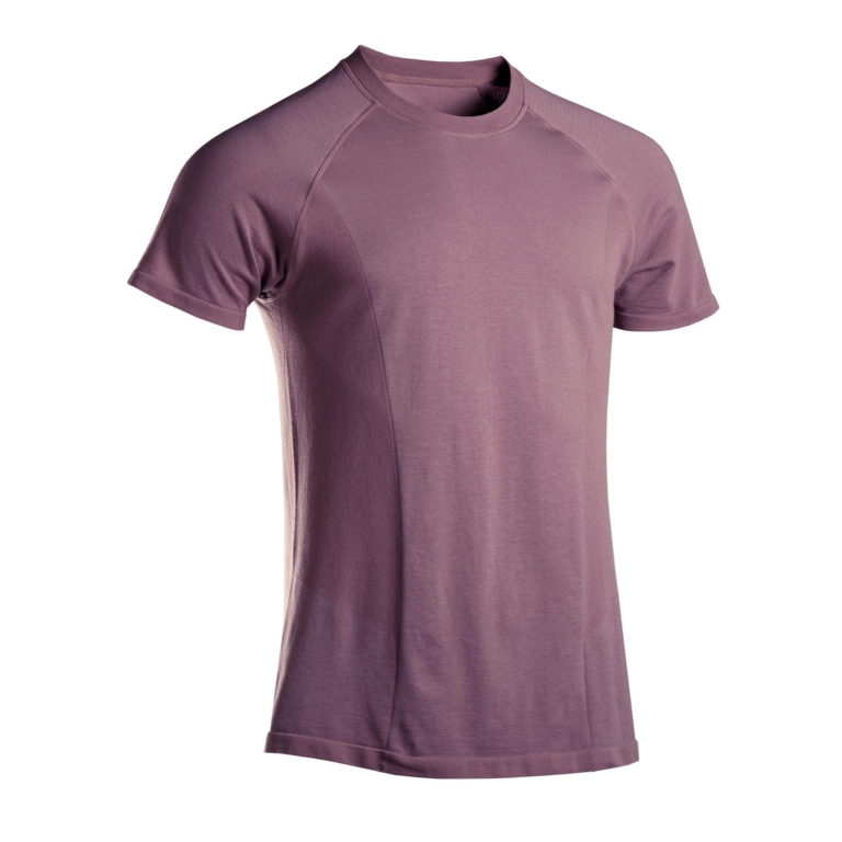 T-Shirt sanftes Yoga nahtlos Herren pflaume