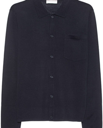 Fjor Wool Button Dark Navy