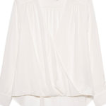 Silk Deep V Neck Snow White